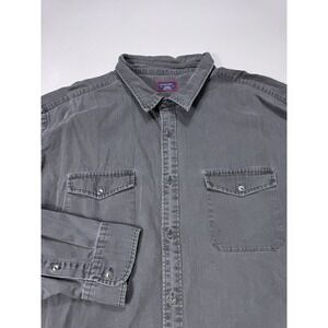 UNTUCKit Edgewood Denim Shirt Mens 3XXLC Black Cotton Button Up UT-14-31139